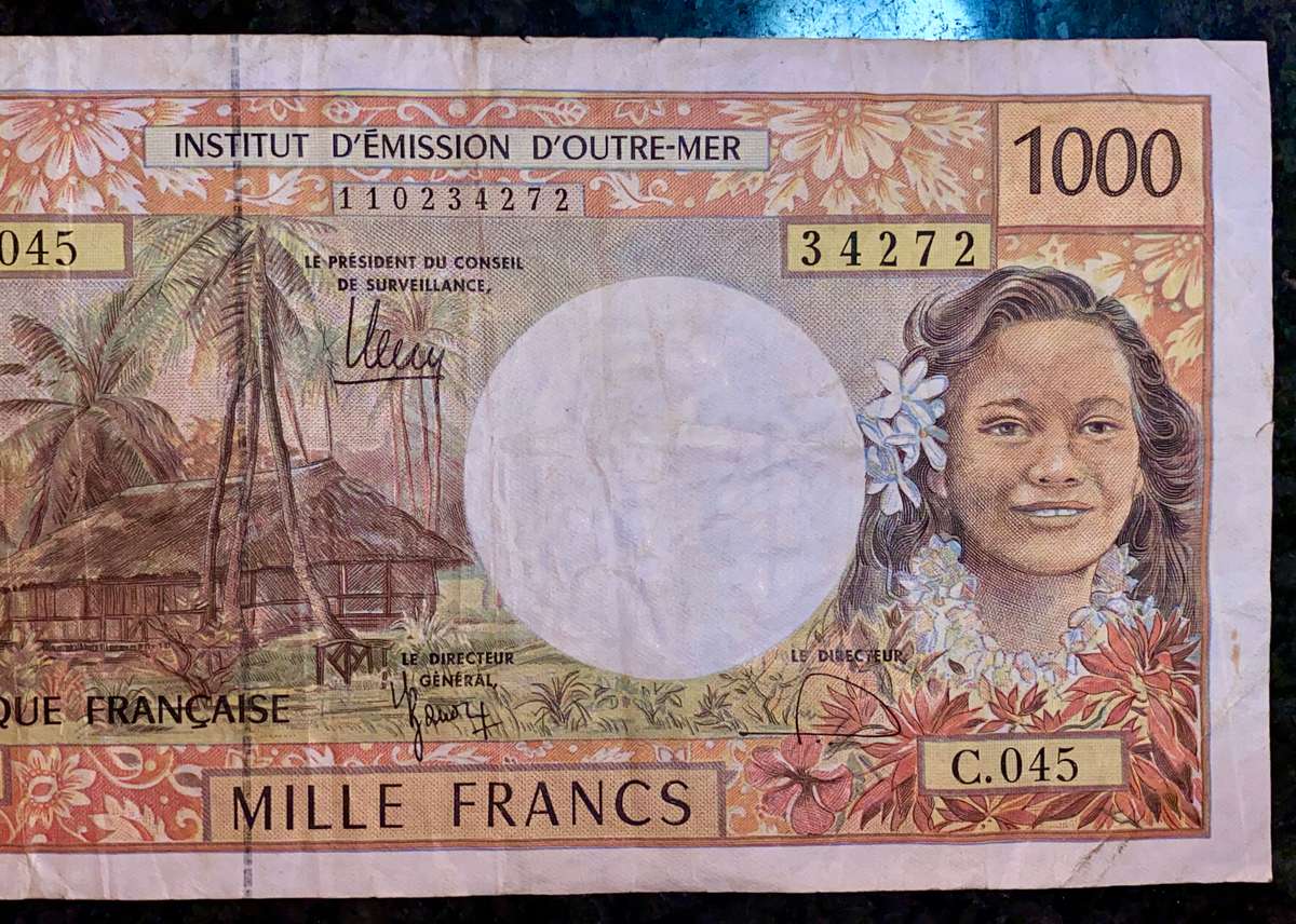 French Pacific Territories 1000 Francs ND 1996 Series C
