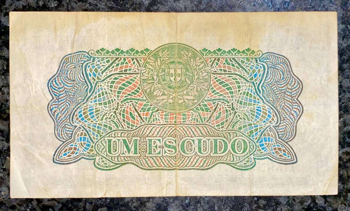 Mozambique 1 escudo 1944WW2 Colonia Lisboa