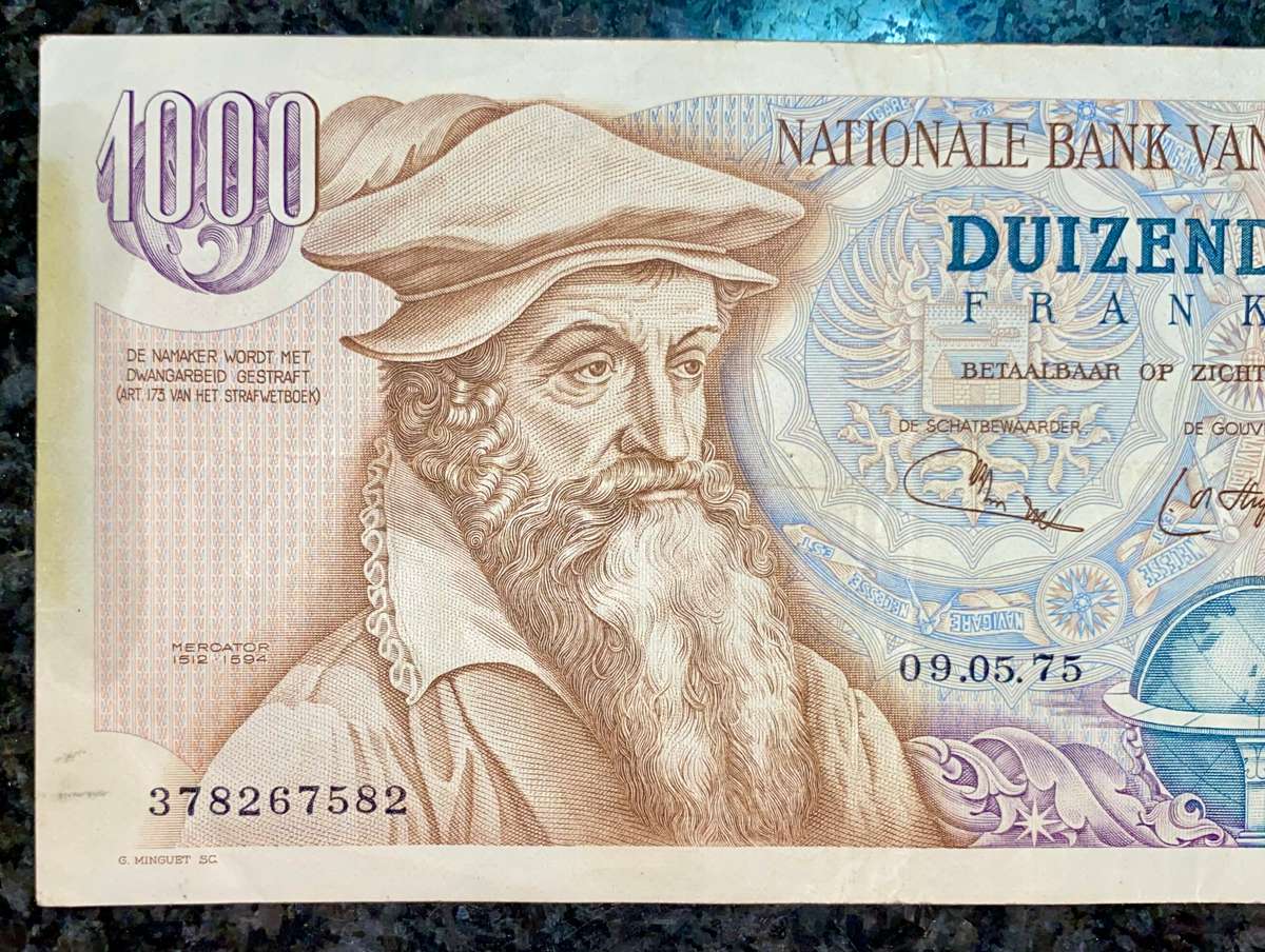 BELGIUM 1000 FRANCS 09.05.1975