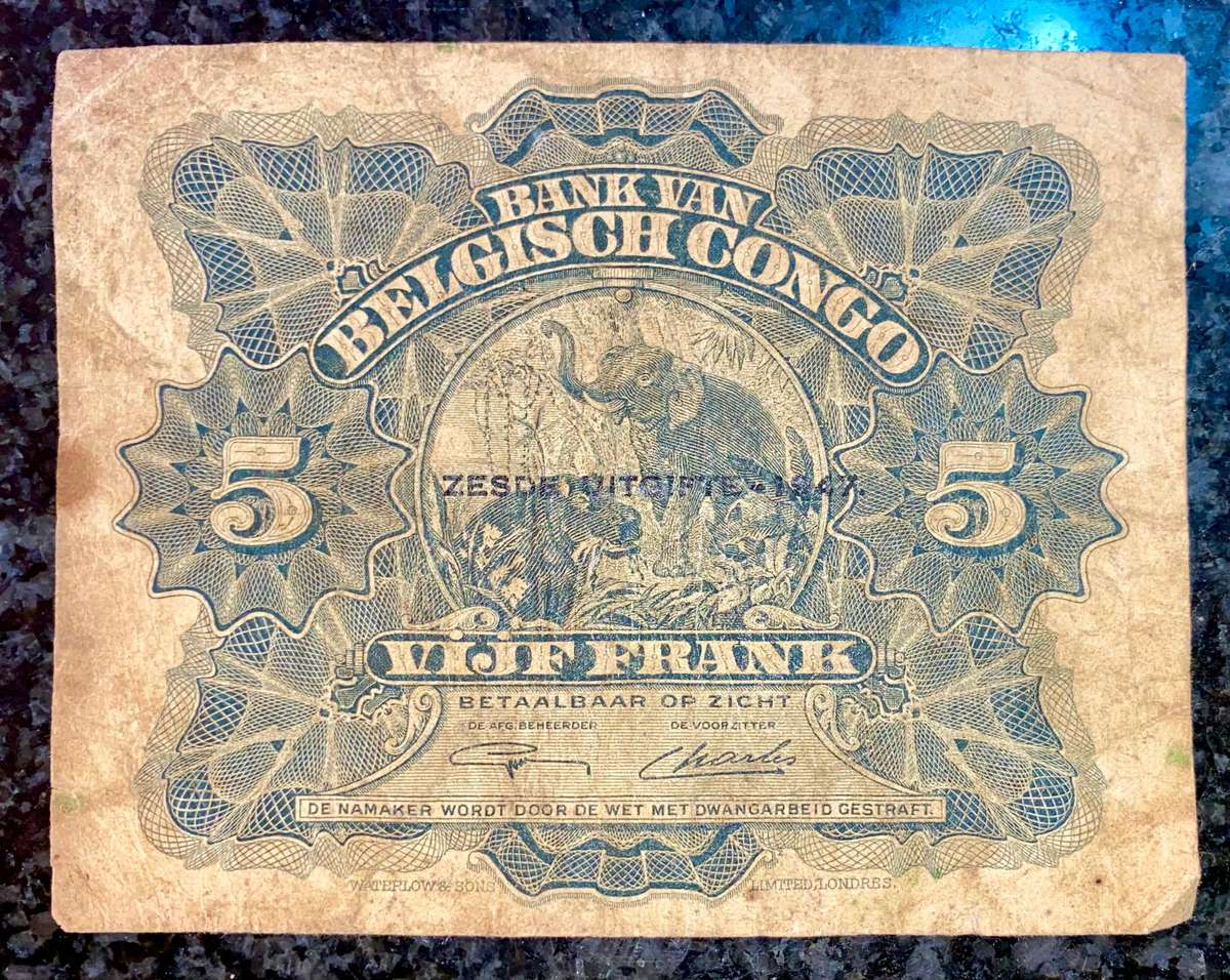 Belgium Congo 5 francs 1947-04-10