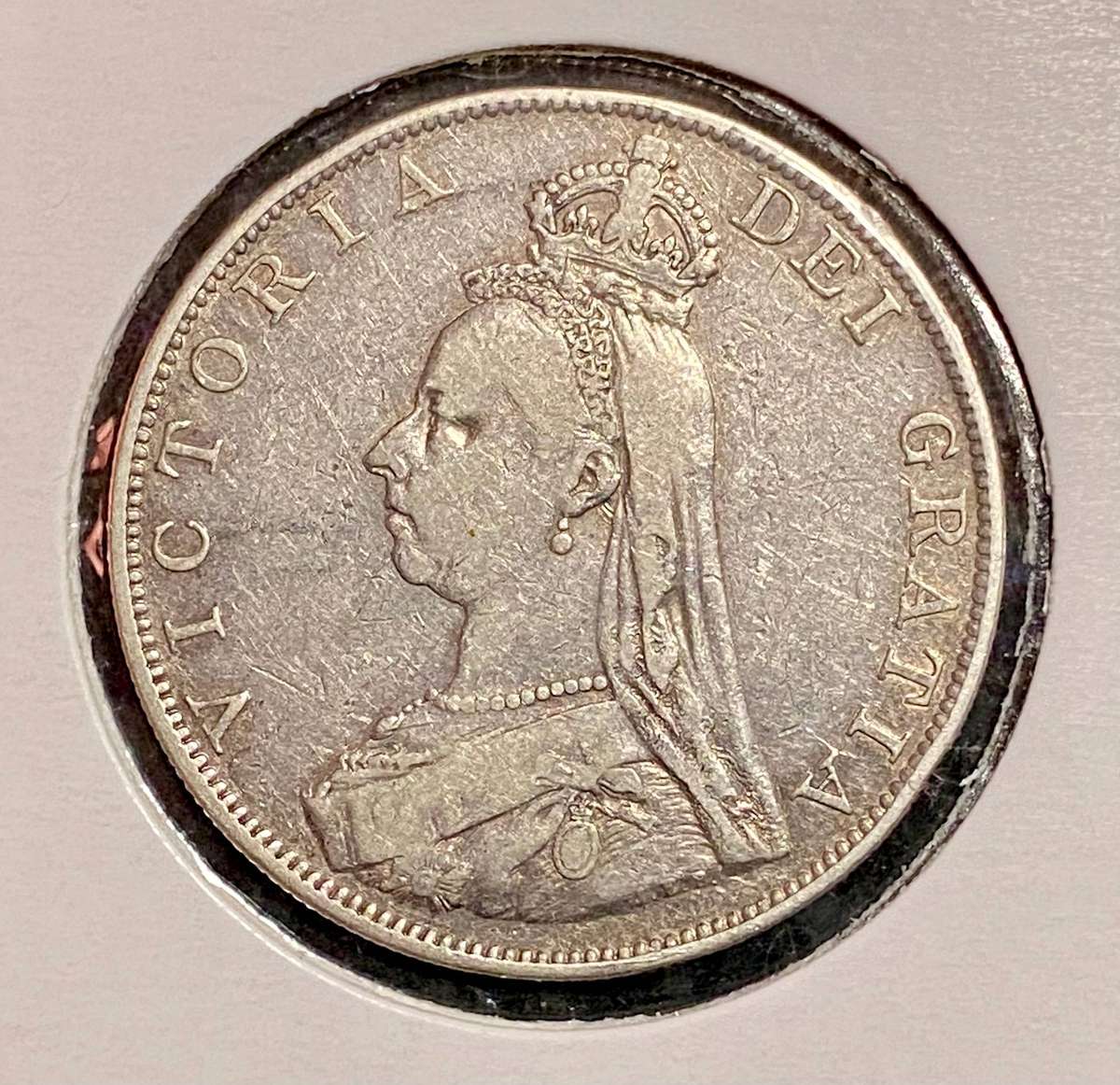 Great Britain. Sterling Silver 4 shillings 1887 in coin flip