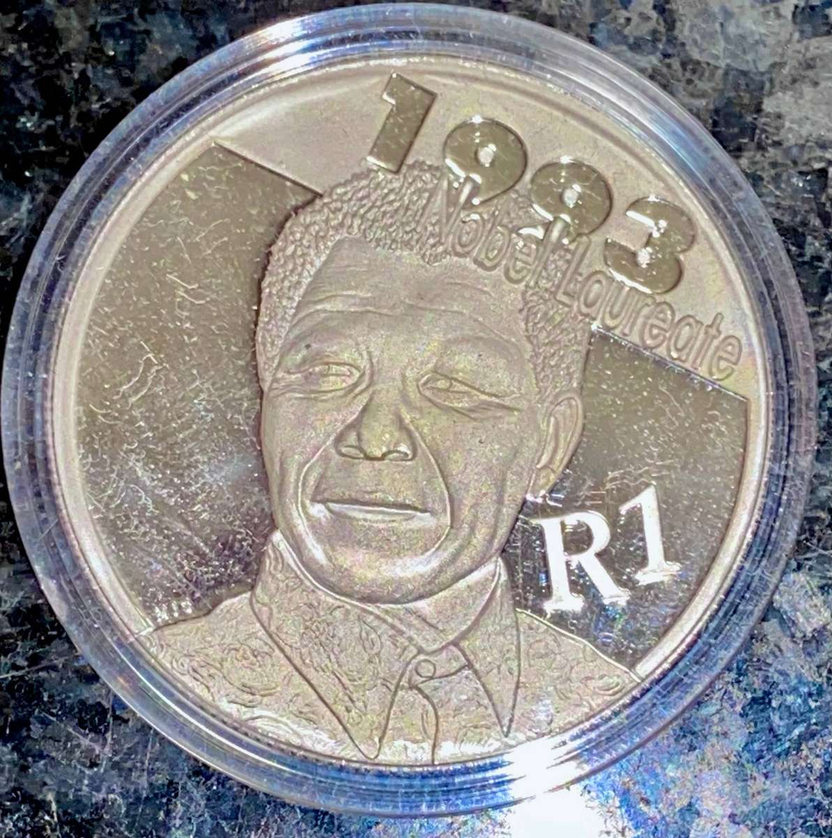South Africa. Proof Silver R1 - Nelson Mandela 2007 - in capsule