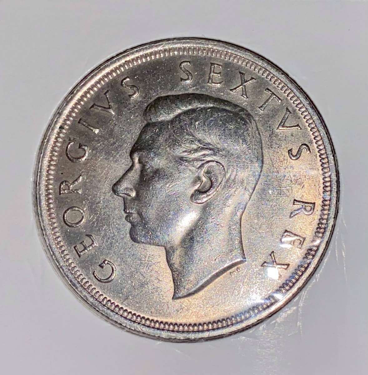 SA Union Silver 5 shillings 1949 good condition in coin flip