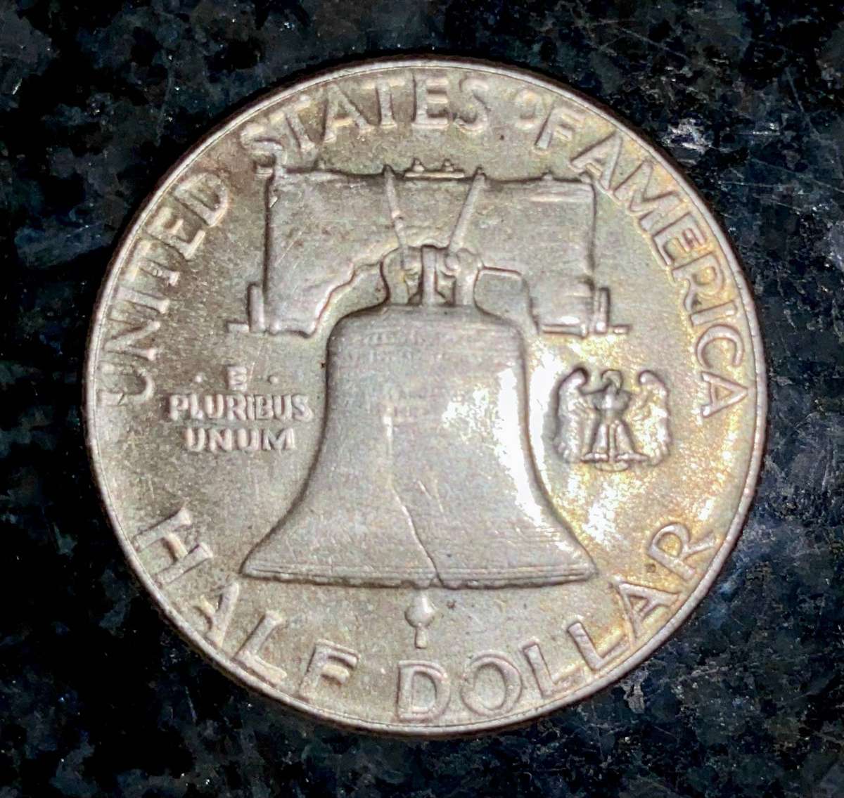 USA Silver Franklin 1/2 dollar 1957 Philadelphia Mint