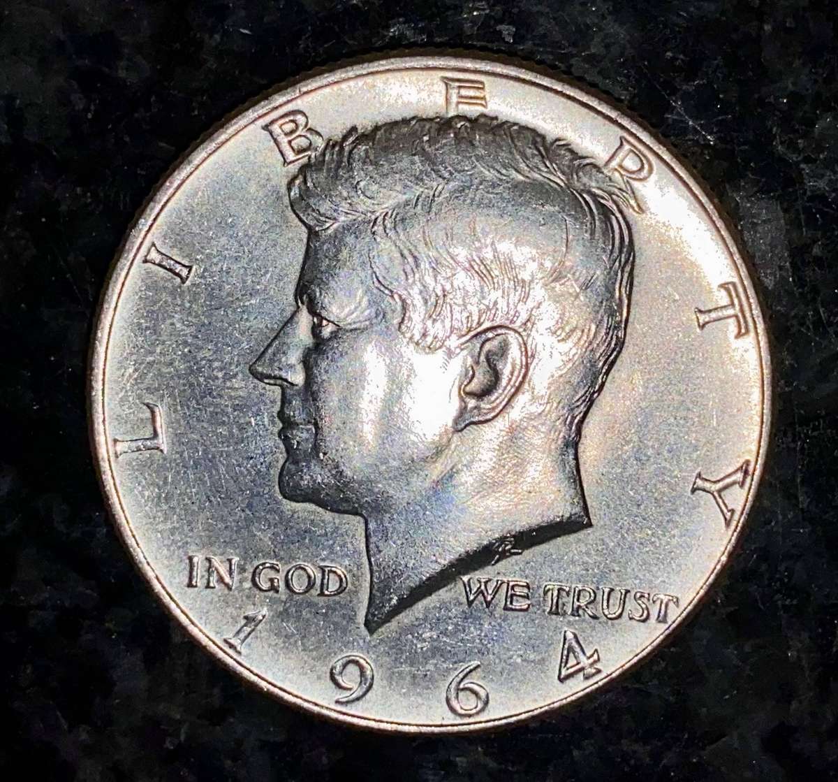 USA Silver Kennedy 1/2 dollar 1964 Philadelphia Mint good condition