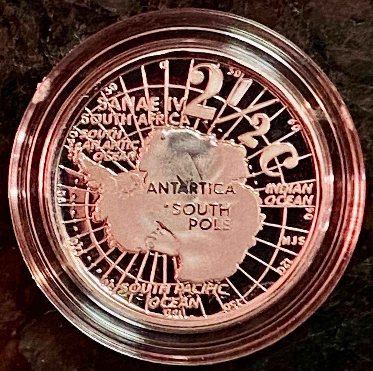 SA Mint Silver Proof Tickey 2 1/2 cent - SA Agulhas International Polar Year 2008 - mintage 2412