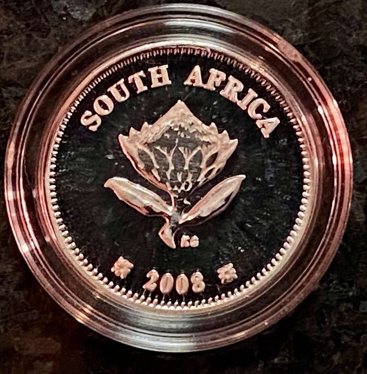 SA Mint Silver Proof Tickey 2 1/2 cent - SA Agulhas International Polar Year 2008 - mintage 2412