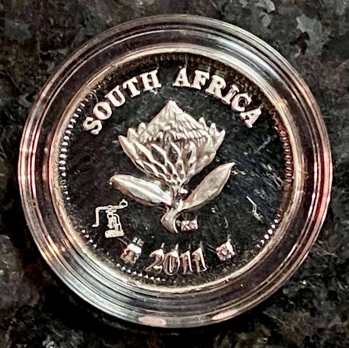 SA Mint Silver Flypress Tickey 2 1/2 cent - Maritime History of South Africa 2011 - mintage only 491