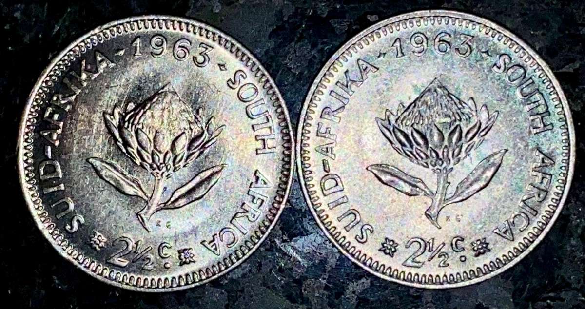 South Africa. Silver 2 1/2 cent 1963 UNC (1 bid takes all)