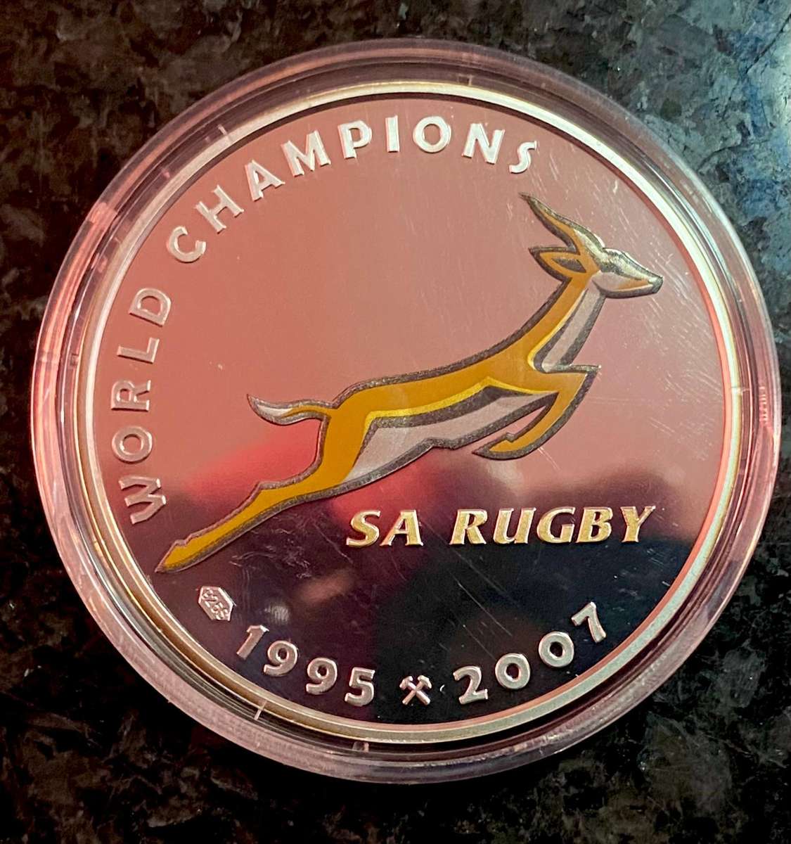 Nelson Mandela Silver World Champions SA Rugby 1995-2007 long walk to freedom
