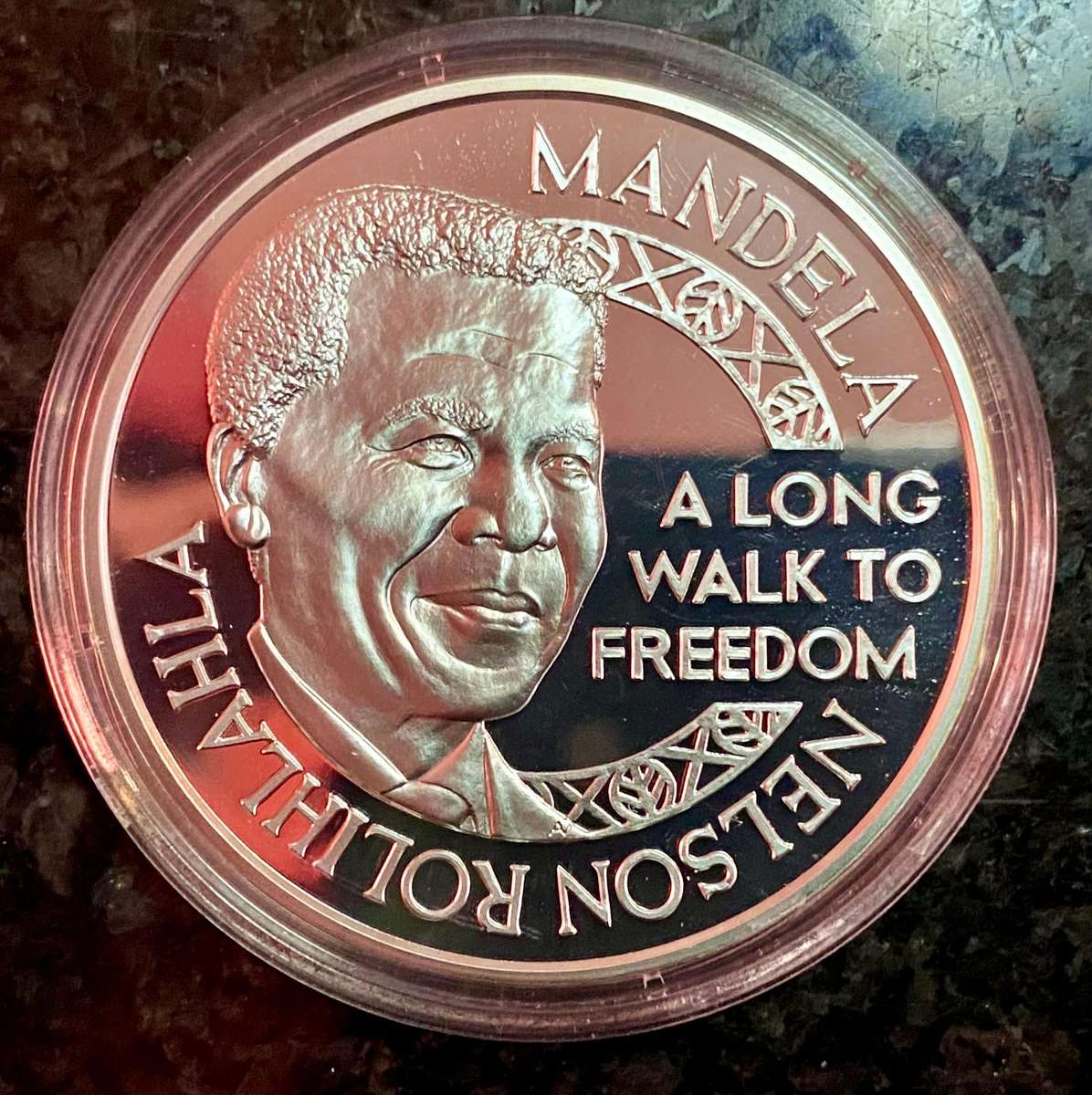 Nelson Mandela Silver World Champions SA Rugby 1995-2007 long walk to freedom