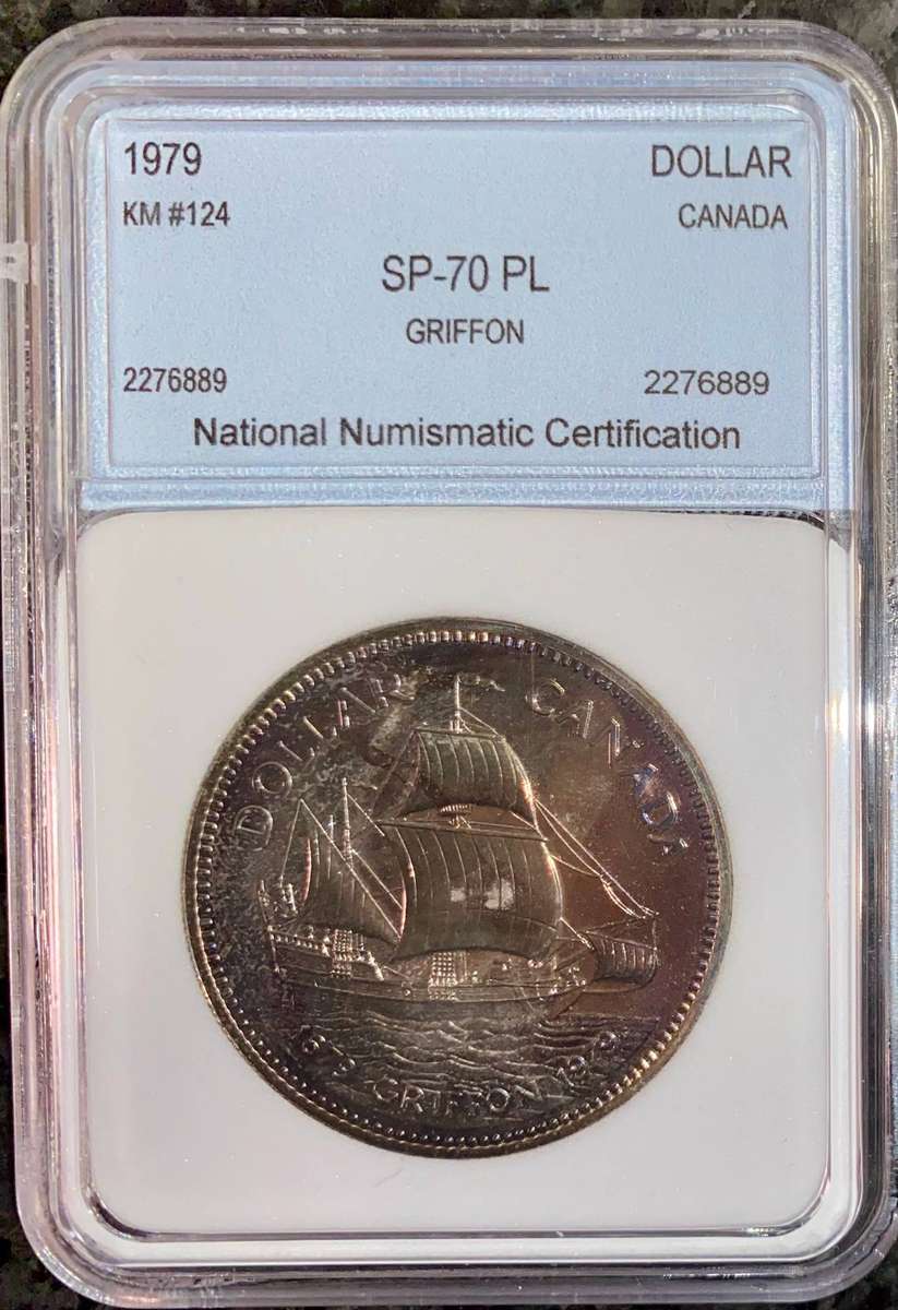 Canada Graded Silver 1 dollar 1979 Graded SP70PL NNC
