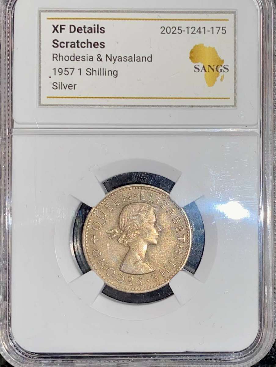 Rhodesia & Nyasaland Graded 1 shillings 1957 SANGS