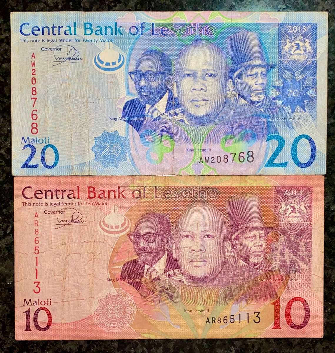 LESOTHO SET 20 MALOTI & 10 MALOTI ND (1 BID TAKES ALL)