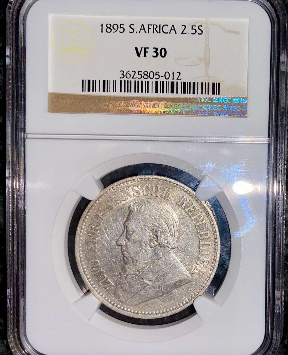 Z.A.R Graded 1895 - 2 1/2 shilling VF30 SANGS