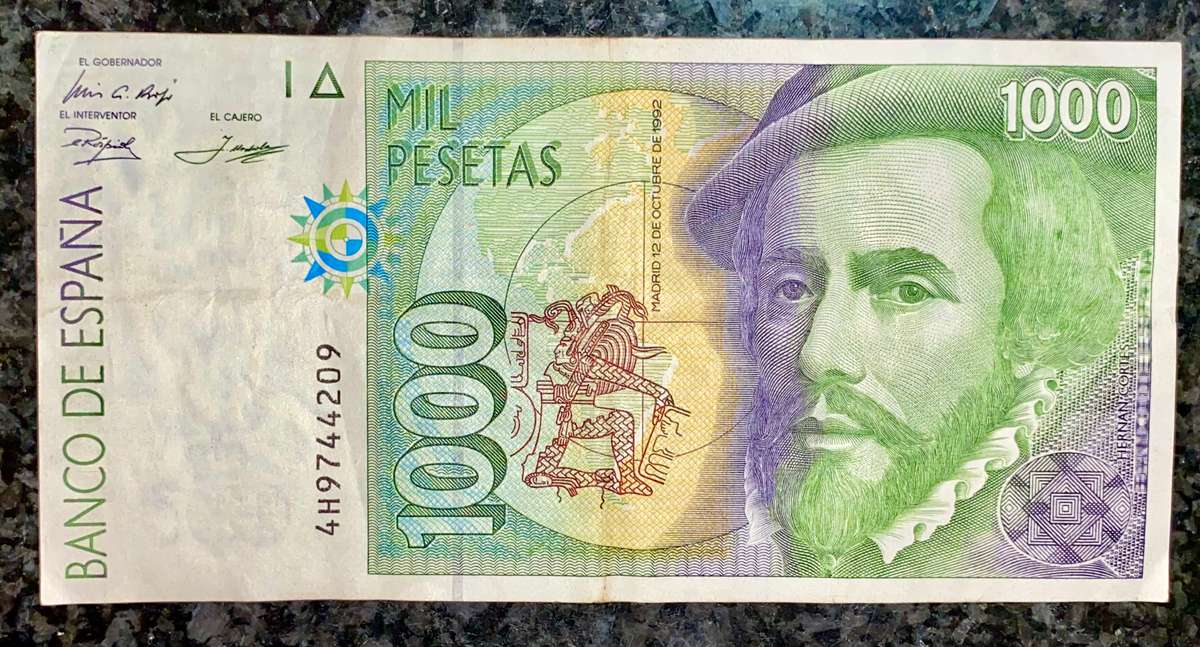 SPAIN 1000 PESETAS 1992