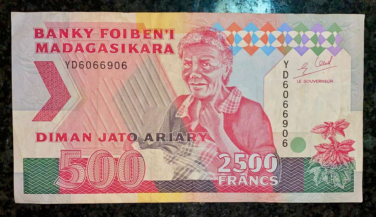 Madagascar 2500 francs 1993