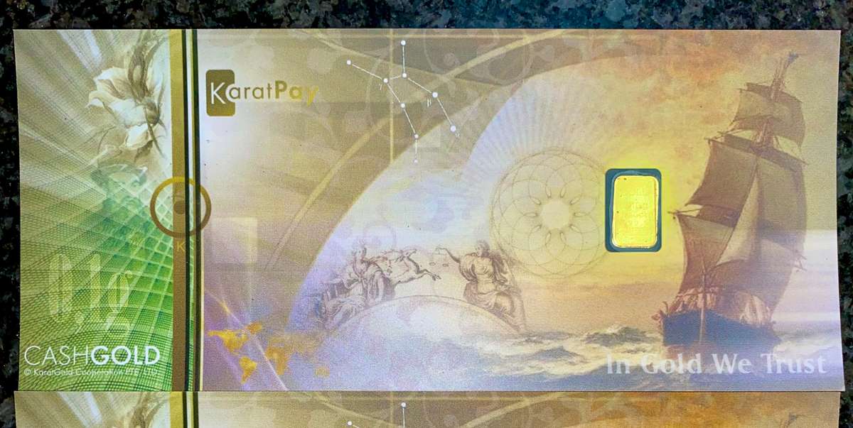 KARATBAR CASHGOLD CARDS - GOLD 999.9 PURITY (24CT) BID PER BAR 0.10g (4 AVAILABLE )