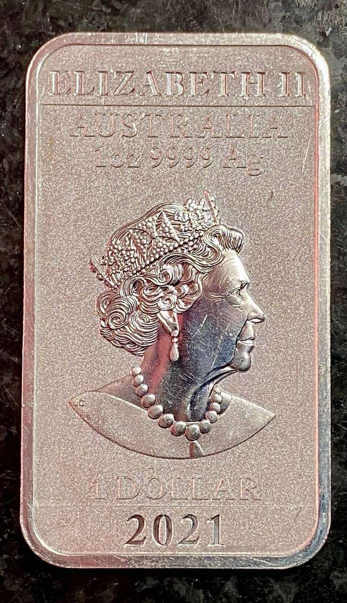 Australia 1OZ Fine Silver Bar - Dragon 2021 - 999AG