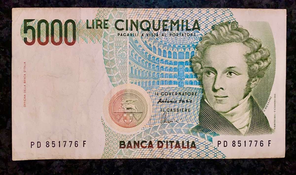 ITALY 5000 LIRE 1985