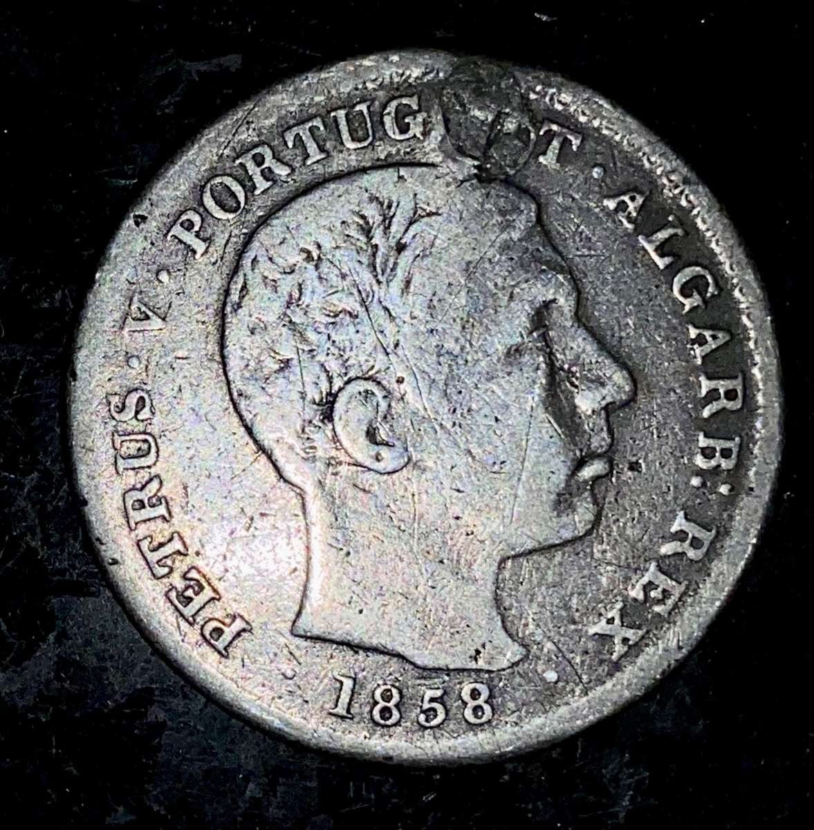 PORTUGAL SILVER 500 REIS 1858