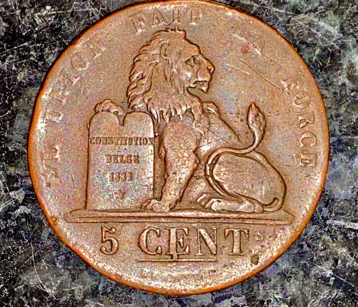 Belgium 5 centimes 1837