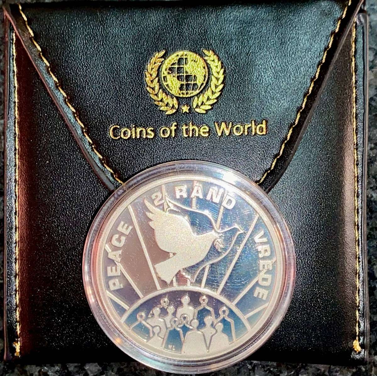 South Africa. Proof Silver R2 - Peace - in pouch