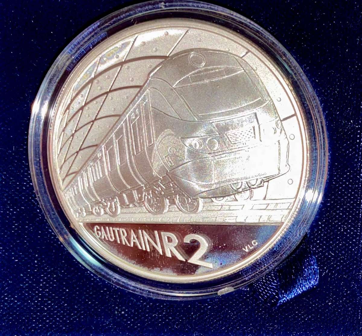 South Africa. Proof Silver R2 - Trains of South Africa 2012 Gautrain - SA Mint box + certificate