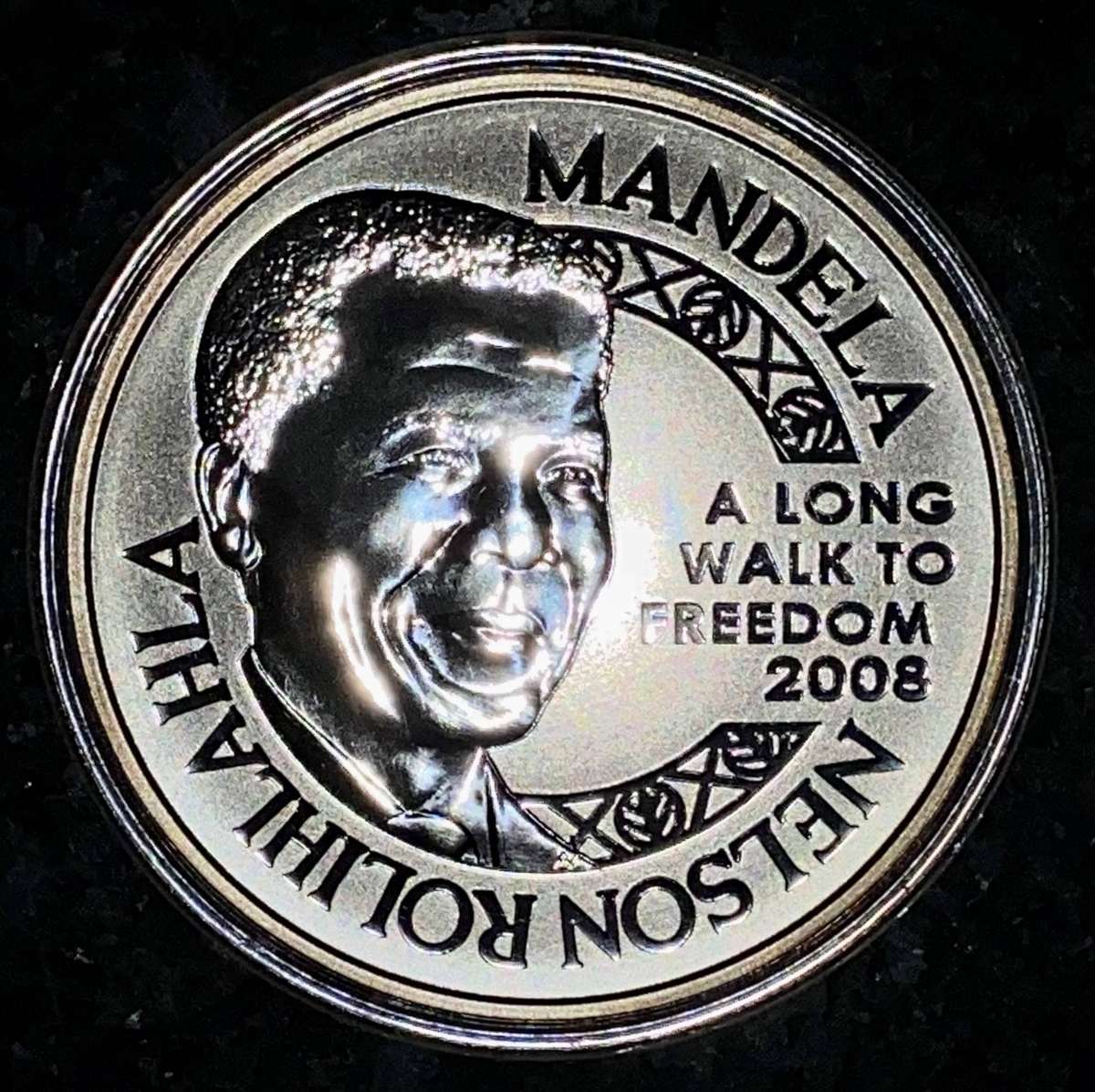 Nelson Mandela Proof Sterling Silver 1OZ - Mandela 90th birthday in capsule