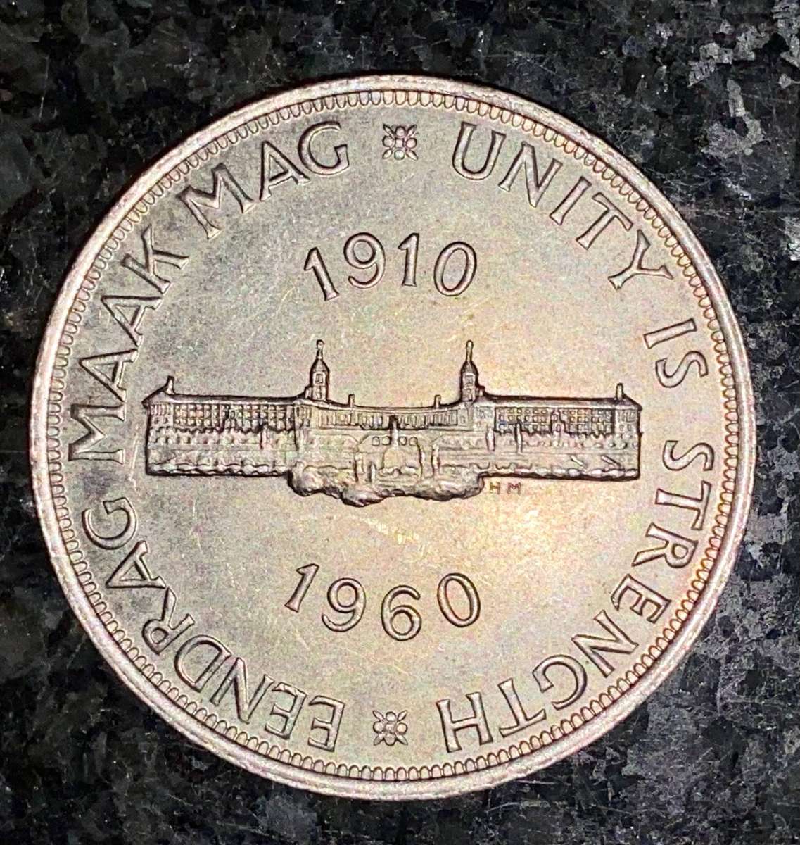 SA Union silver 5 shillings 1960 good condition