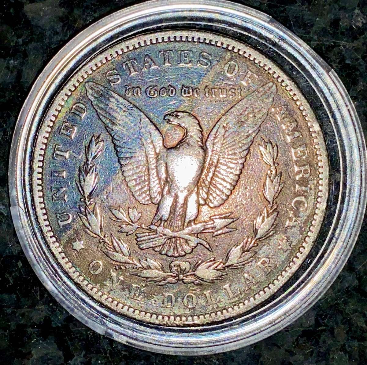 USA silver Morgan 1 dollar - 1893 Philadelphia Mint good condition in capsule