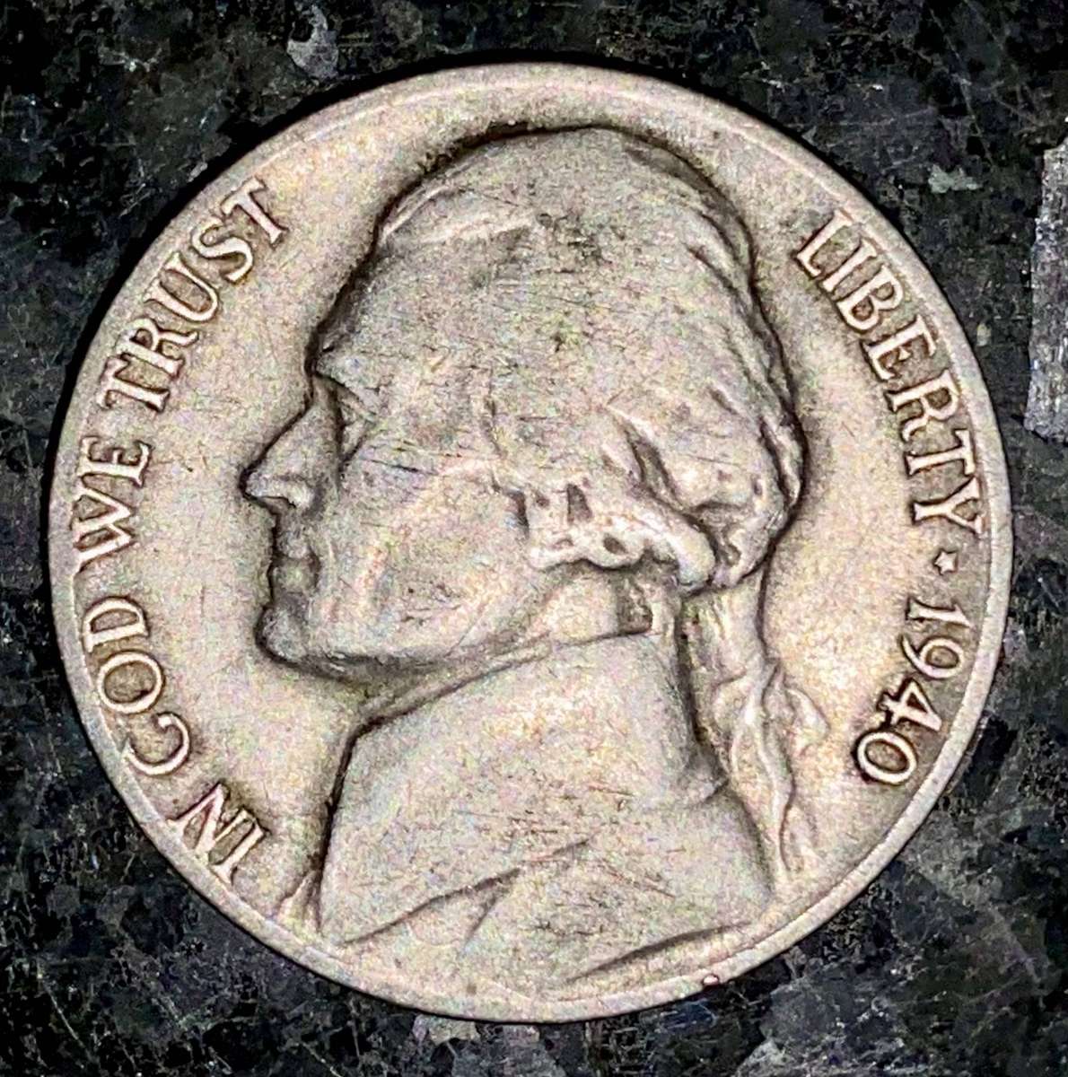 USA 5 cent 1940 WW2