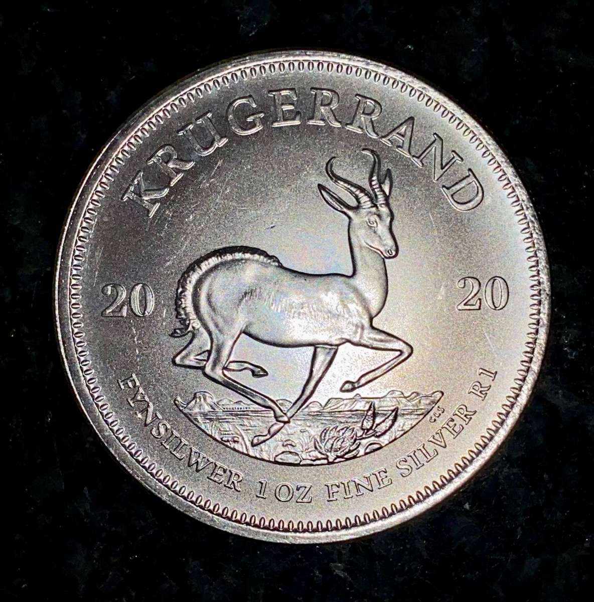 South Africa. 1OZ Fine Silver Krugerrand 2020 Uncirculated