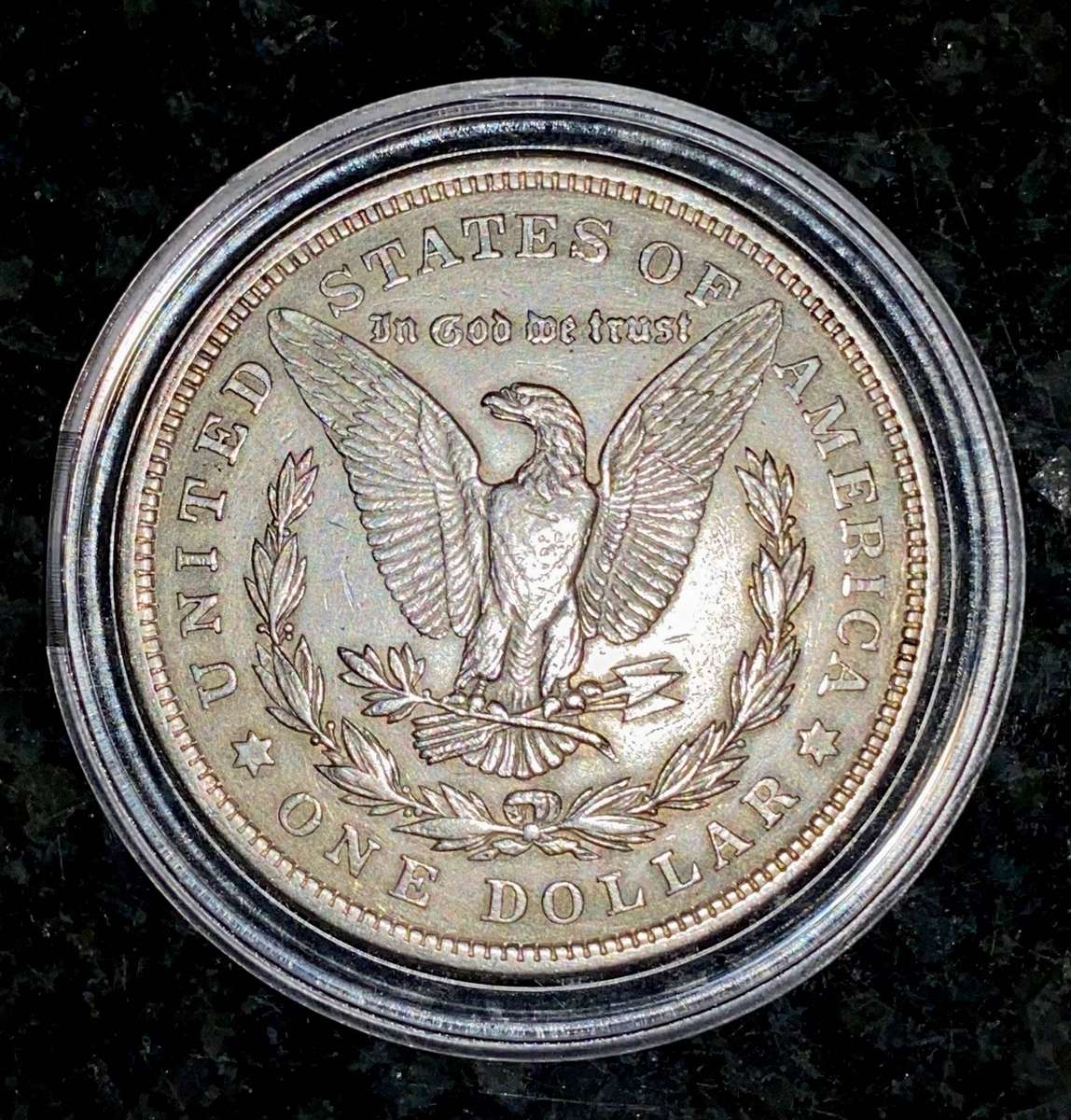 USA Silver Morgan 1 dollar - 1921 Philadelphia Mint good condition in capsule