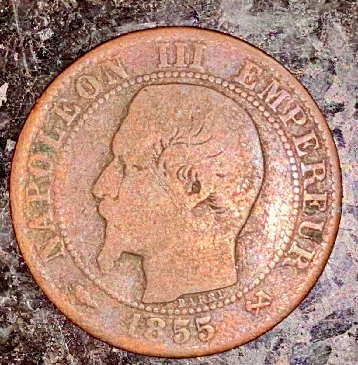 France 1 centimes 1855 Napoleon