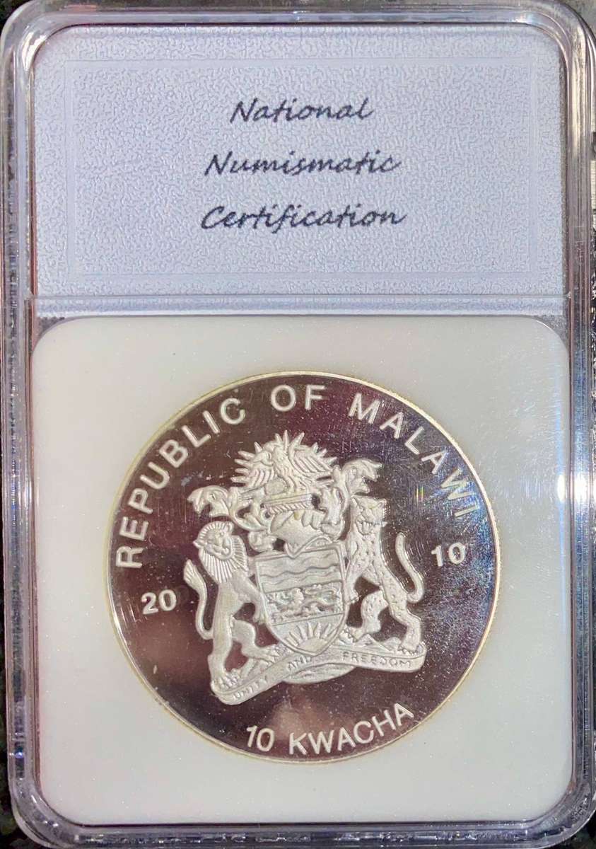 Malawi. Graded 10 kwacha -Golden harlequin Endangered Frogs 2010 graded PR70-DCAM NNC