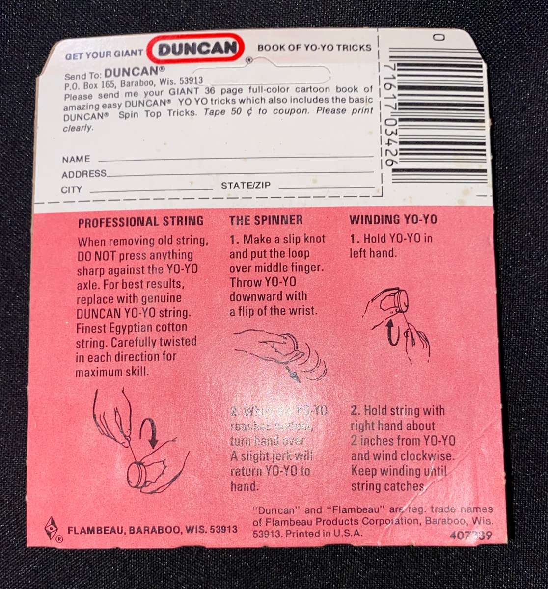 VINTAGE DUNCAN YO-YO REPLACEMENT STRINGS IN ORIGANAL PACKAGING STILL SEALED