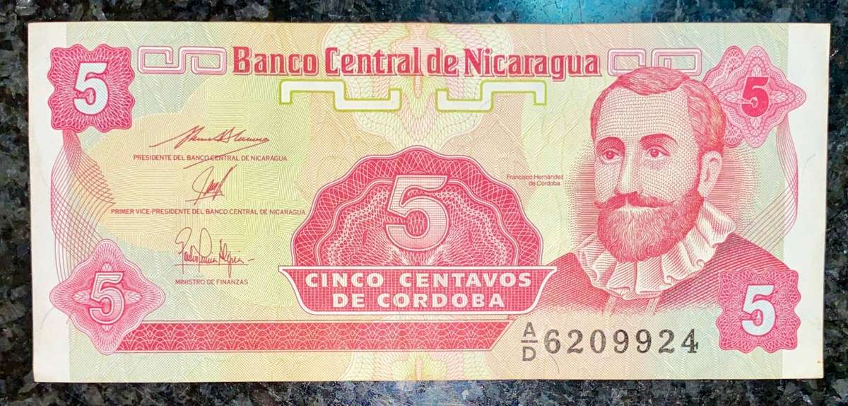 Nicaragua 5 cordobas ND