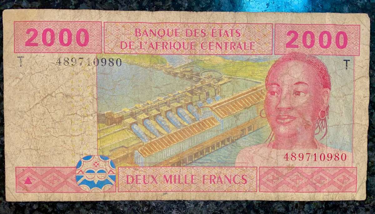 Central Africa 2000 francs 1994 Congo