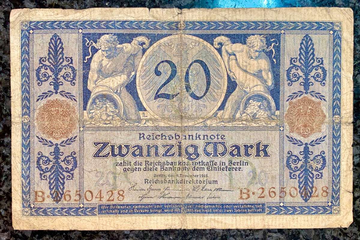 Germany. 20 mark 1915