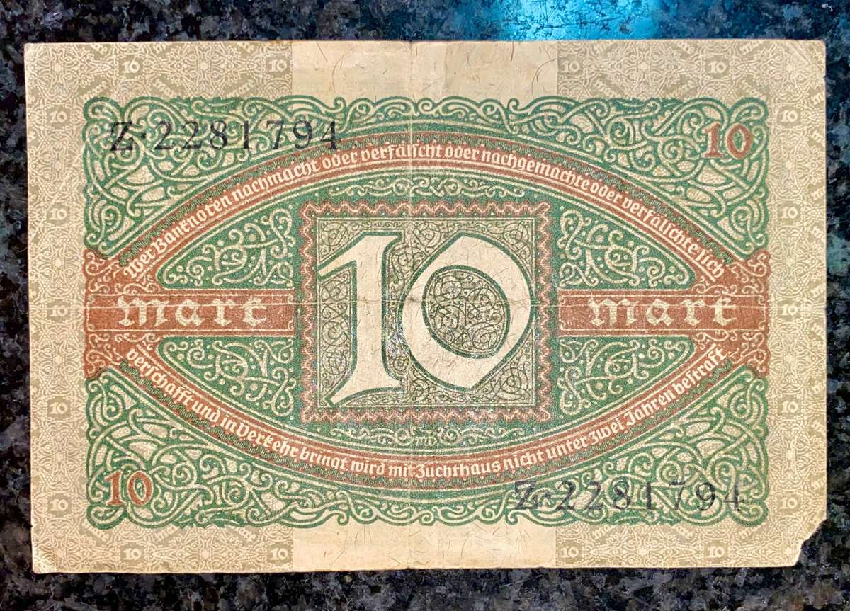Germany. 10 mark 1920