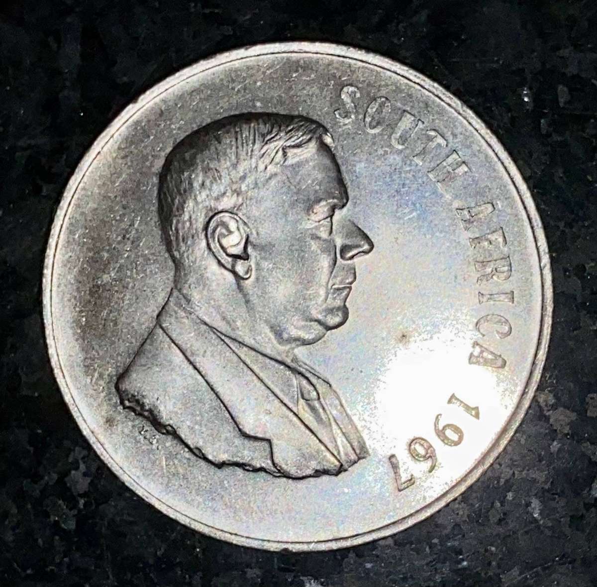 South Africa Silver R1 -- 1967 English