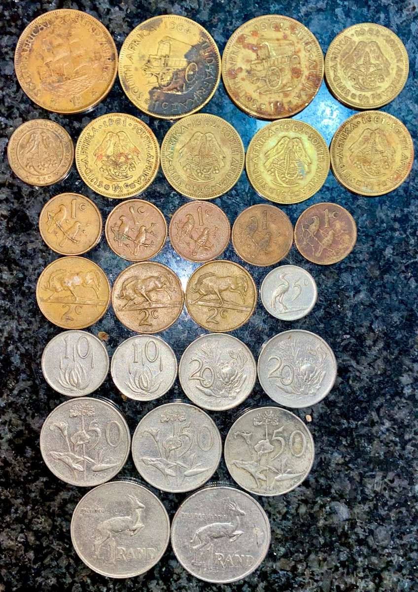 SOUTH AFRICA COIN COLLECTION 1946-1988 (1 BID TAKES ALL)