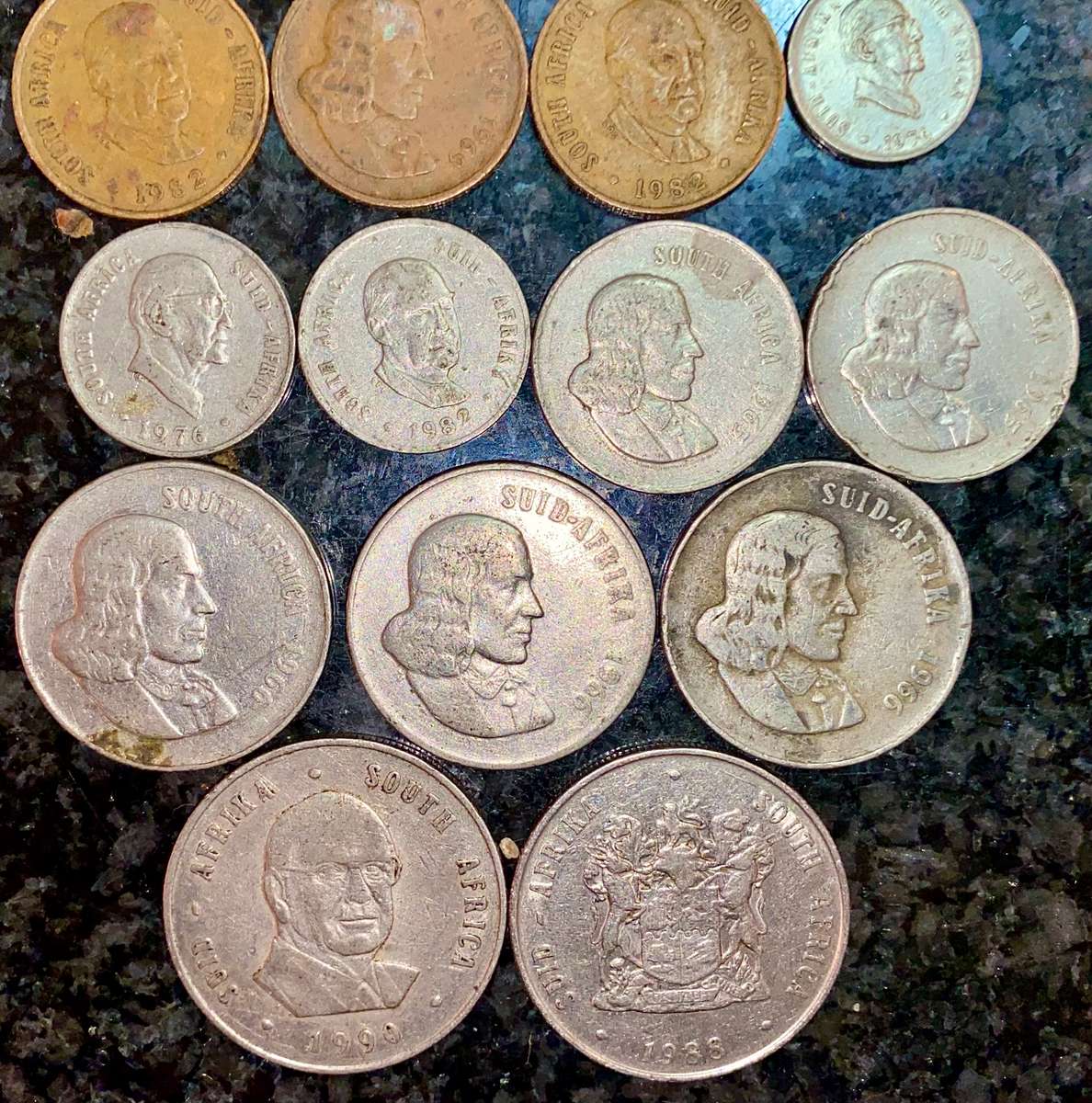 SOUTH AFRICA COIN COLLECTION 1946-1988 (1 BID TAKES ALL)