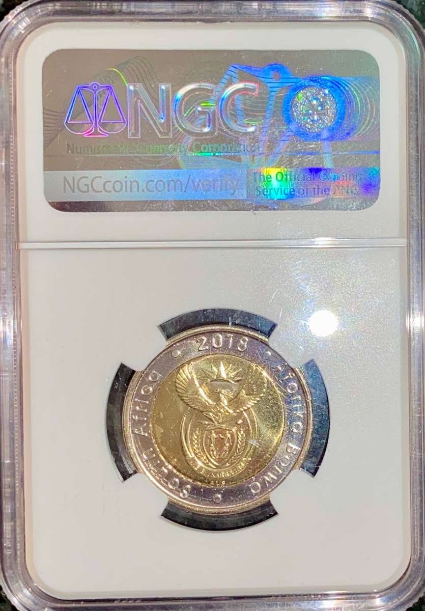 South Africa. Graded commemorative R5 - 2018 MS67 NGC (1 bid takes all)