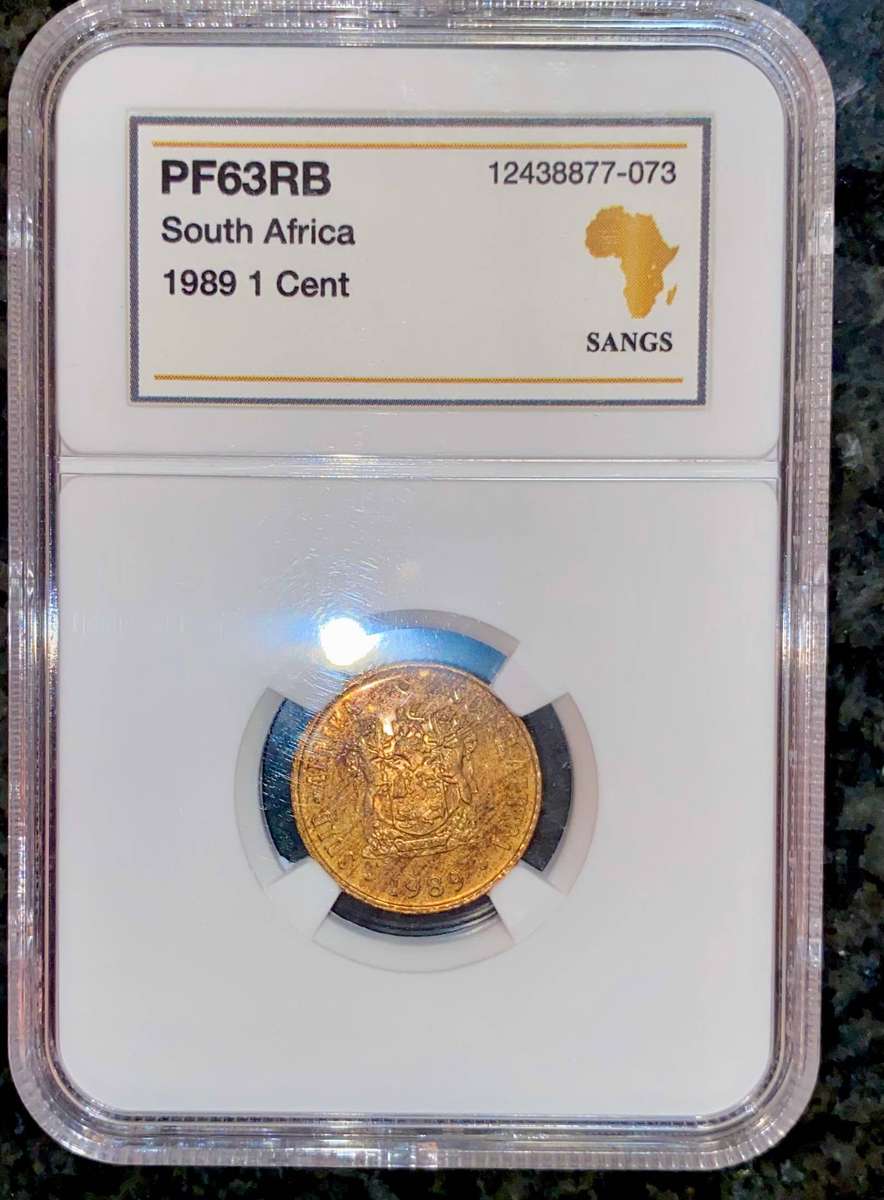 South Africa Graded 1 cent 1989 PF63RB SANGS