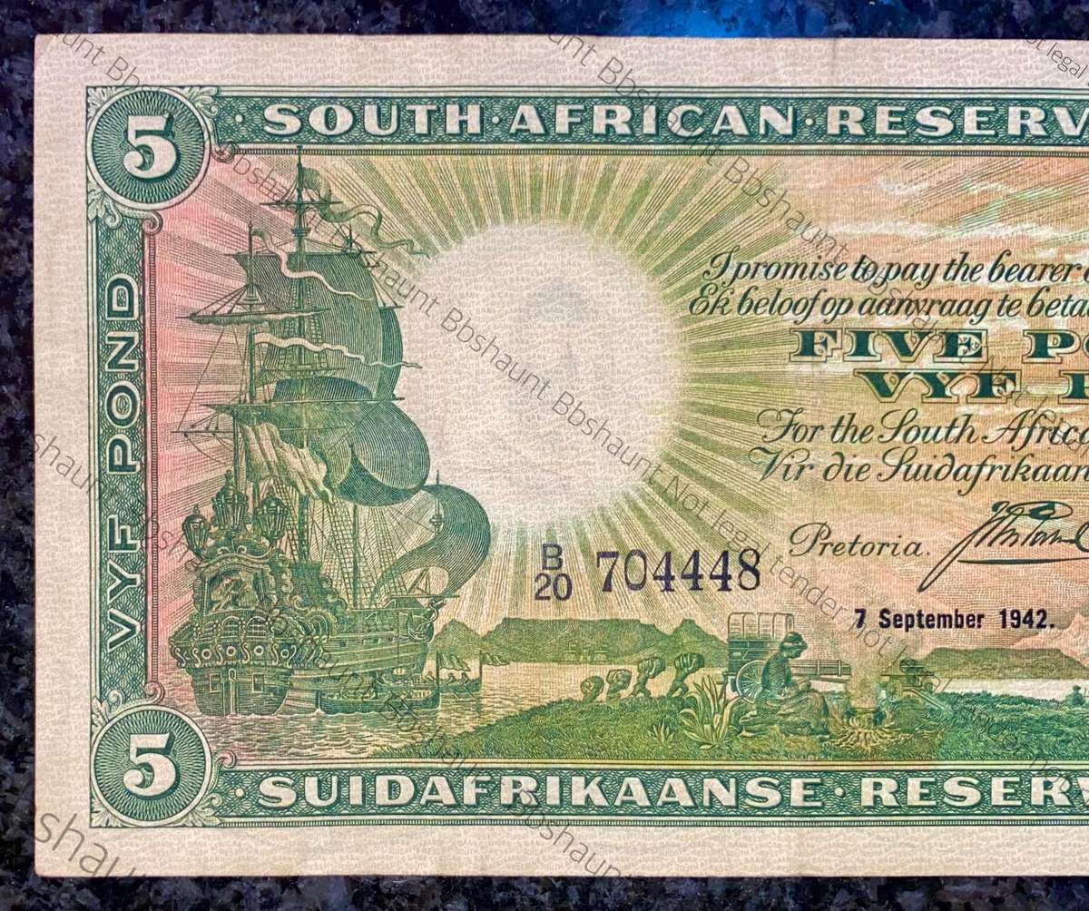 J Postmus. 5 pound 7th September 1942 - B20 /704448