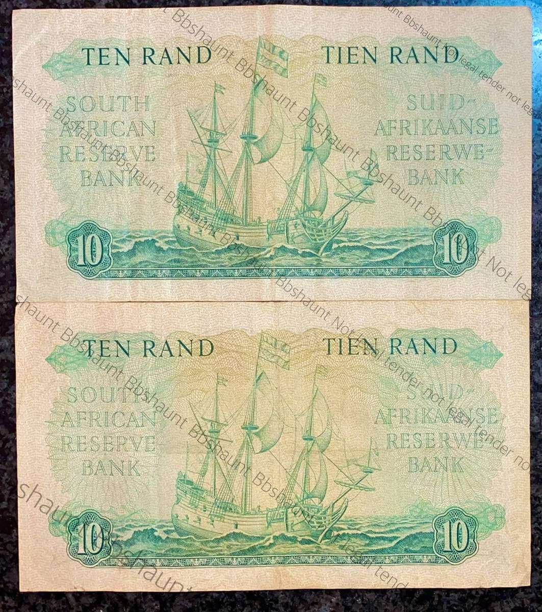 Set Of R10 Both Governor's MH DE Kock & G Rissik 1961-1962 (1 bid takes all)