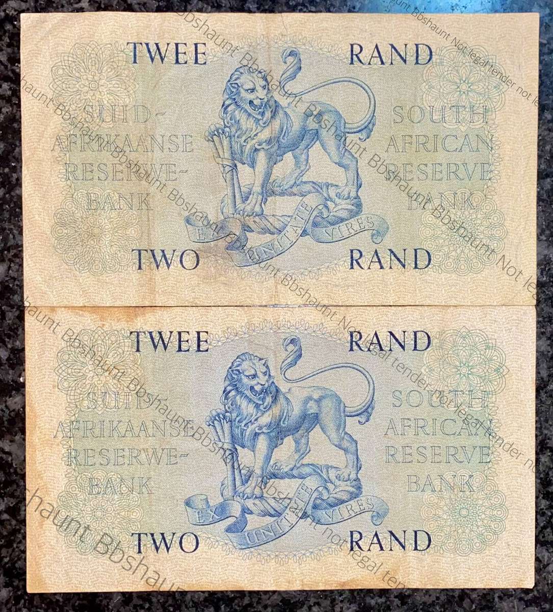 Mh De Kock & G Rissik Set R2 -- B20 & B221 -- 1961 & 1962 (1 bid takes all)