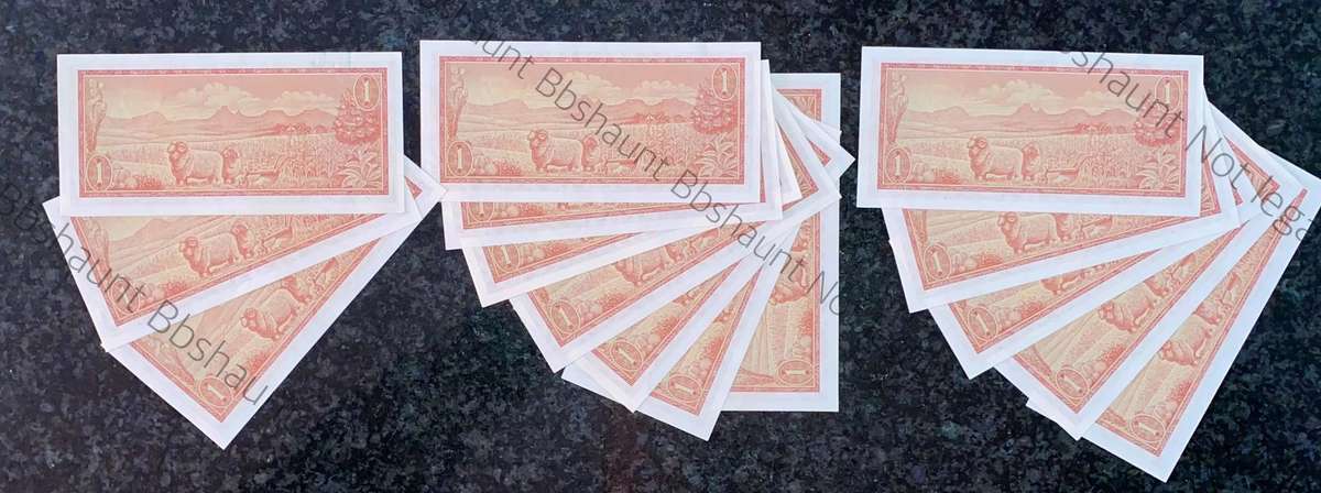 TW De Jongh. R1 in sequence 3 Runs B 239 /776067-087 unc-aunc 2nd issue 1973 (1 bid takes all)